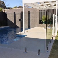 Simple style frameless Outside Stainless Steel Spigot Glass Railing Balcony Railing for balcony or swimming pool