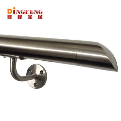 304 Satin Rectangle Glass Railing Welded Stainless Steel Pipes